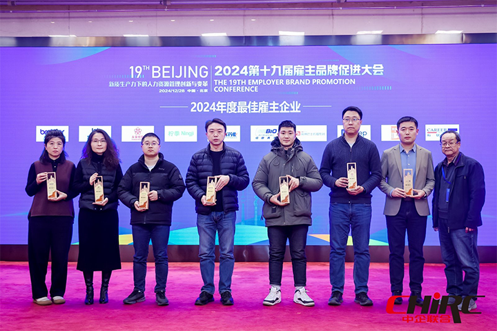 知名人力资源服务供应商公司凯发k8国际业务总经理代表凯发k8国际上台领奖